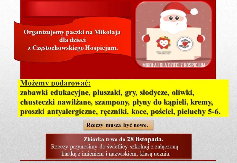Mikołaj dla dzieci z Hospicjum.